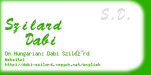 szilard dabi business card